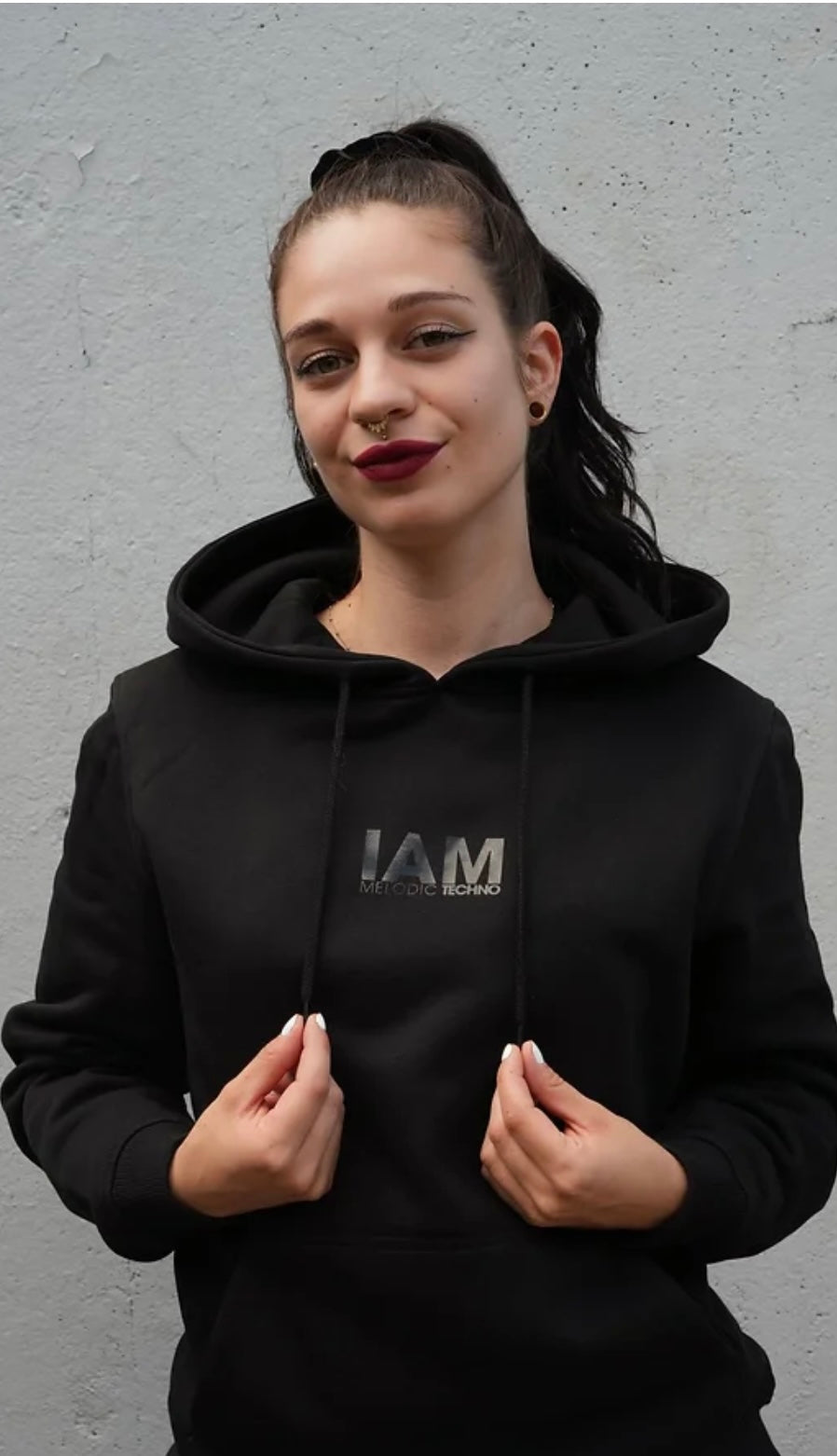 IAM Melodic Techno Heavy Hoodie -BLACK EDITION-