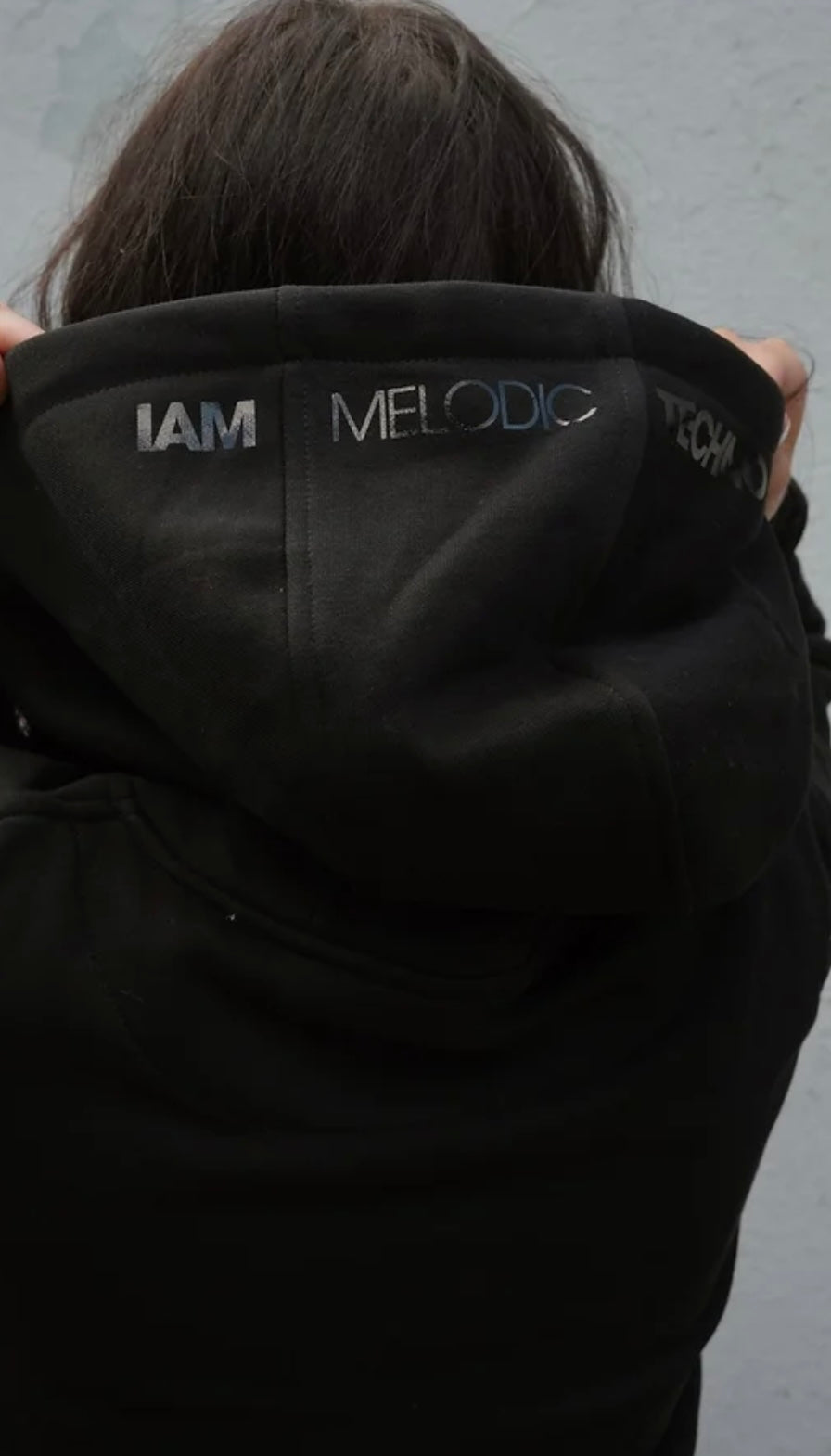 IAM Melodic Techno Heavy Hoodie -BLACK EDITION-