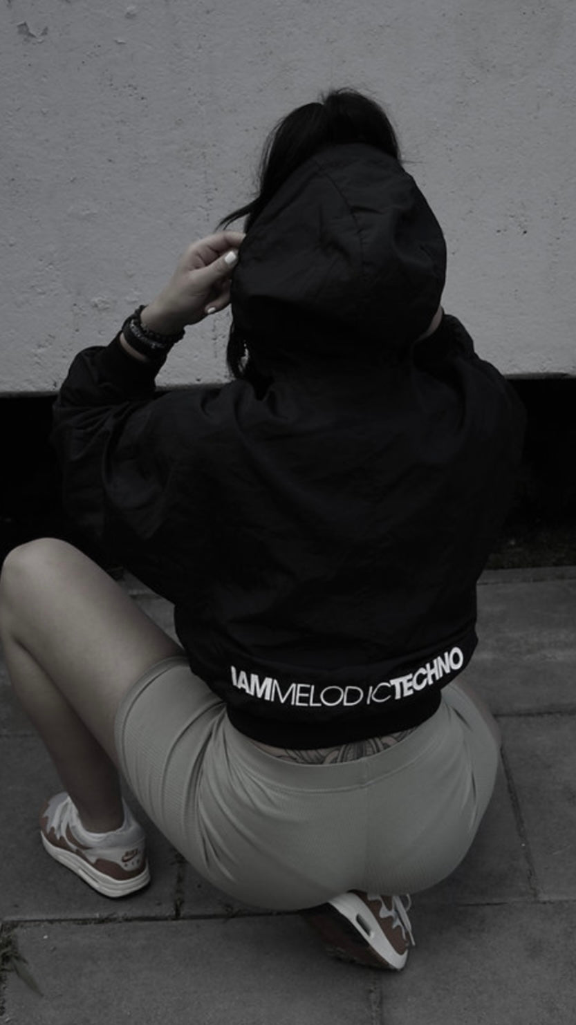 IAM Melodic Techno Crinkle Batwing Jacket